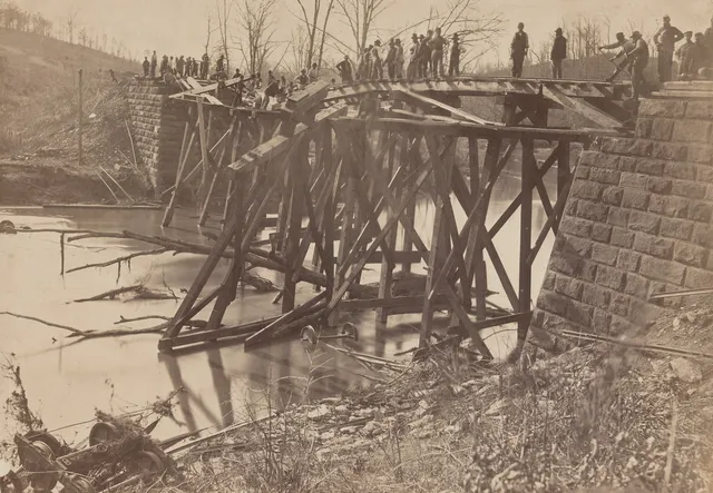 Railroad Visions wallpaper: Bull Run Bridge Repairs 1863